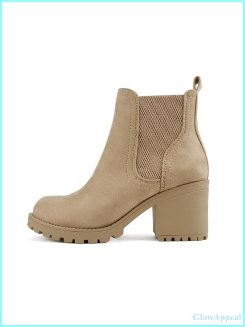Soda Zinon Women's Chelsea Ankle Boots Lug Sole 2.75" Block Heel